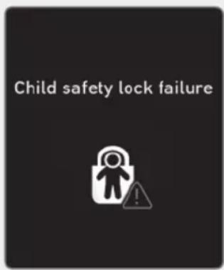 Child safety lock failure