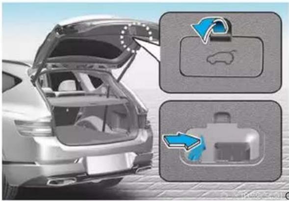HYUNDAI Genesis GV80 (2024) - Emergency liftgate safety release - 1