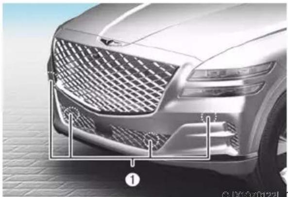 HYUNDAI Genesis GV80 (2024) - FORWARD/REVERSE PARKING DISTANCE WARNING (PDW) - 1