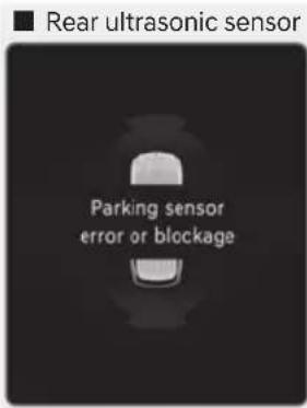 ■ Rear ultrasonic sensor Parking sensor error or blockage