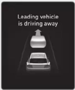 Leading vehicle is driving away