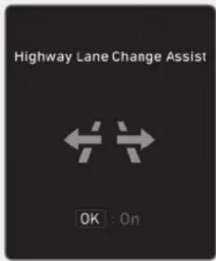 Highway Lane Change Assist OK : On