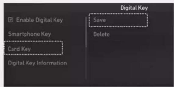 Digital Key Enable Digital Key Smartphone Key Card Key Digital Key Information Save Delete