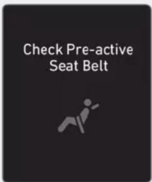 Check Pre-active Seat Belt