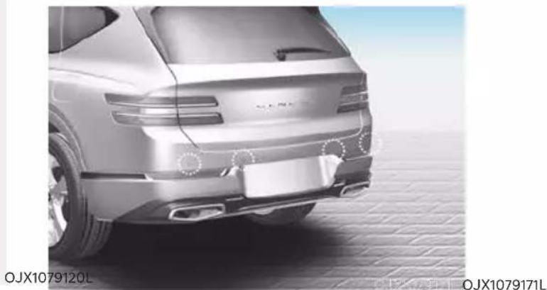 HYUNDAI Genesis GV80 (2024) - Reverse Parking Collision-Avoidance Assist disabled - 2