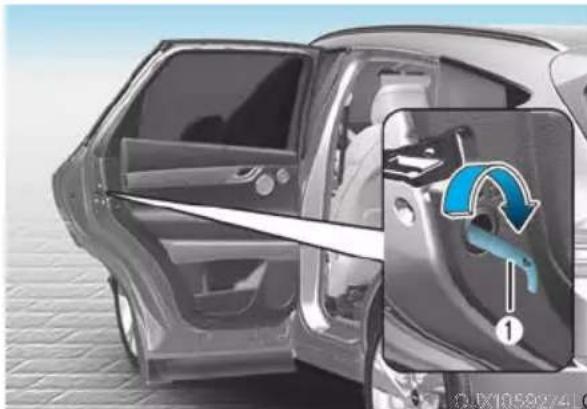 HYUNDAI Genesis GV80 (2024) - Child-Protector Rear Door Locks (if equipped) - 1