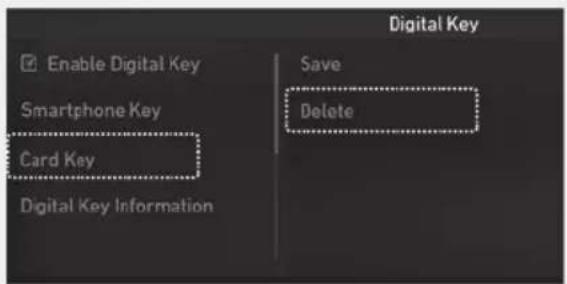 Digital Key Enable Digital Key Smartphone Key Card Key Digital Key Information Save Delete