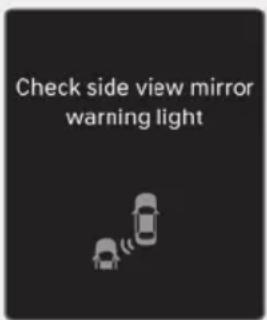 Check side view mirror warning light