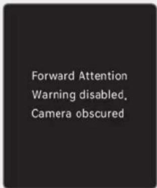 Forward Attention Warning disabled. Camera obscured