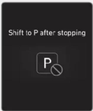 Shift to P after stopping P