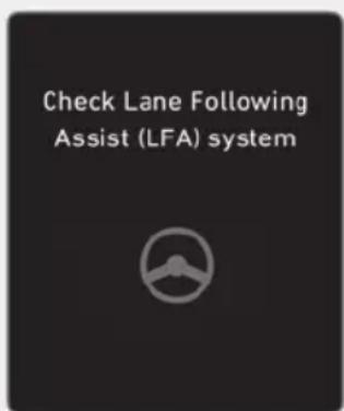 Check Lane Following Assist (LFA) system