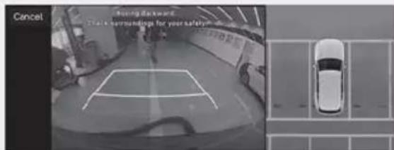 Cancel Sailing Backward Start's surroundings for your safety Car