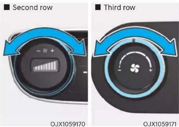 ■ Second row ■ Third row OJX1059170 OJX1059171