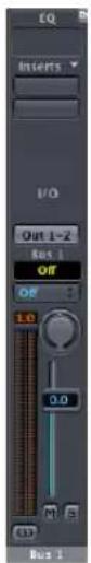 EQ Inserts I/O Out 1-2 Bus 1 Off Off 1.0 0.0 Bus 1
