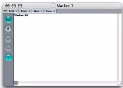 Marker 1 Edit → Font → Size → Face → Marker ## +