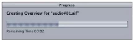 Progress Creating Overview for *audio#01aif* Remaining Time 00:02