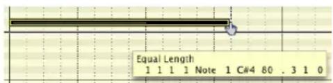 Equal Length 1 1 1 1 Note 1 C#4 80 . 3 1 0