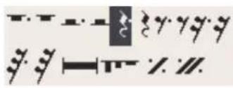 Ancient Chinese text with fragmented characters and symbols, possibly from a historical or literary manuscript.