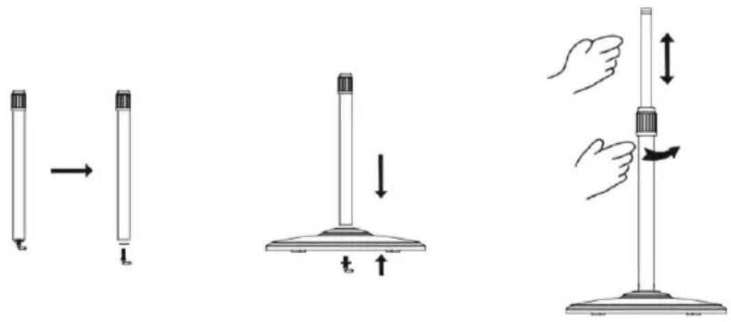 Diagram illustrating three different experimental setups for measuring a test tube, showing step-by-step changes with directional arrows.