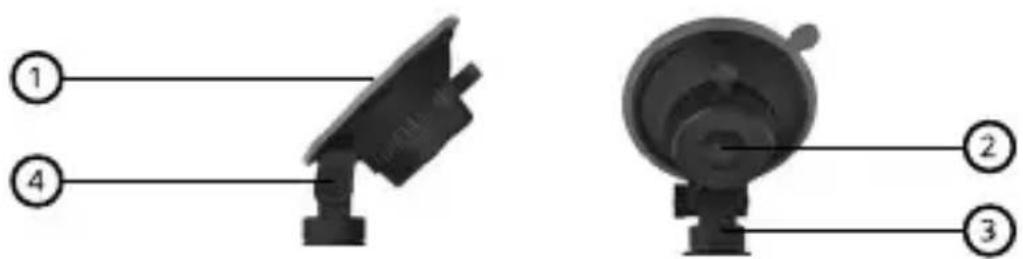Technical diagram showing labeled components of a mechanical or electrical component with numbered parts
