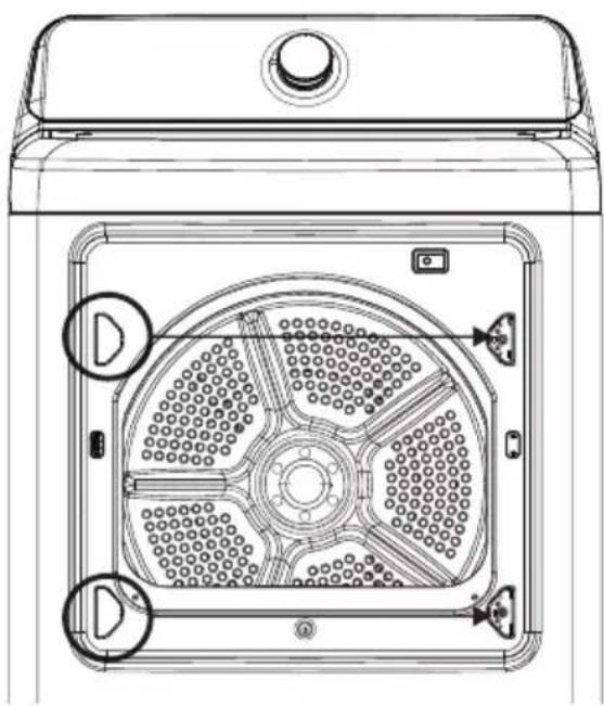 MIDEA MLTG45N4BWW - Step 2: Move the door hinges covers - 1