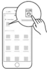 Illustration of a hand interacting with a smartphone displaying a mobile app interface, with a magnified circular icon showing a phone call.