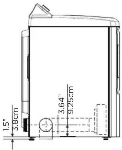 1.5" 3.8cm 3.64" 9.25cm