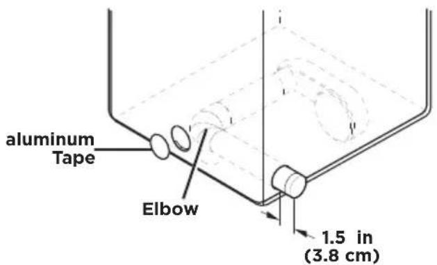 aluminum Tape Elbow 1.5 in (3.8 cm)
