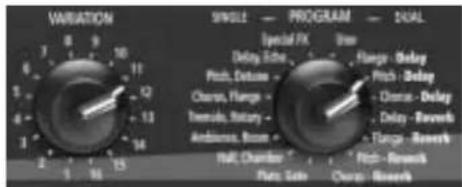 VARIATION SINGLE - PROGRAM - 2UAL Special FX Delay, Echo Pitch, Delta Chassis, Flange Intrinsic, Staticy Ambience, Wave Hall, Chamber Pots, Set Flange - Delay Pitch - Delay Pitch - Delay Chassis - Delay Delay - Reverb Tange - Reverb Pots - Reverb