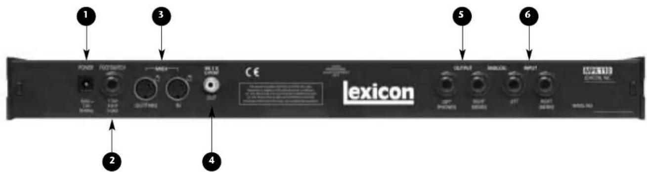 1 2 3 4 5 6 PONE FOOTSWITCH LEAF WHITE CREAM CE LEXICON OUTPUT AUDIO INPUT METHI EXECTION INC. OFF PHOTOS INVERTS OFF RASS RESET WORLD RED