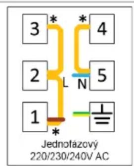 3 * 4 2 L N 5 1 * Jednotázový 220/230/240V AC