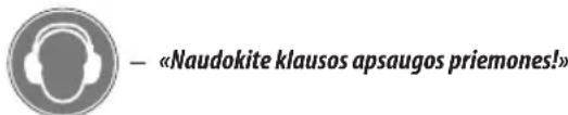 — «Naudokite klausos apsaugos priemones!»