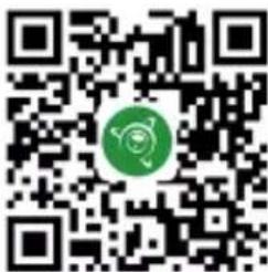 QR code with a green circular logo in the center, likely linking to a digital resource or website.