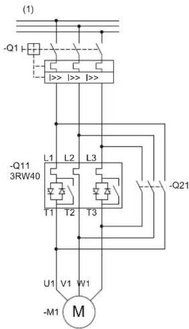 (1) -Q1 >> >> >> -Q11 3RW40 L1 L2 L3 T1 T2 T3 -U1 V1 W1 -M1 M -Q21