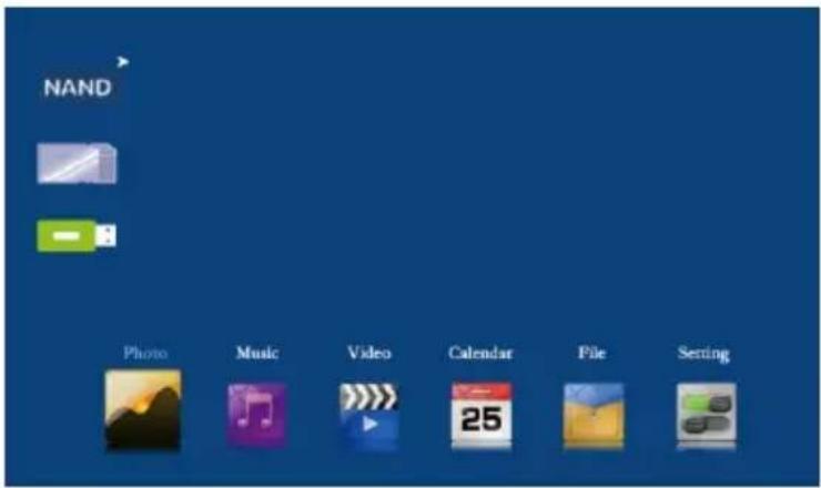 NAND Photo Music Video Calendar File Setting