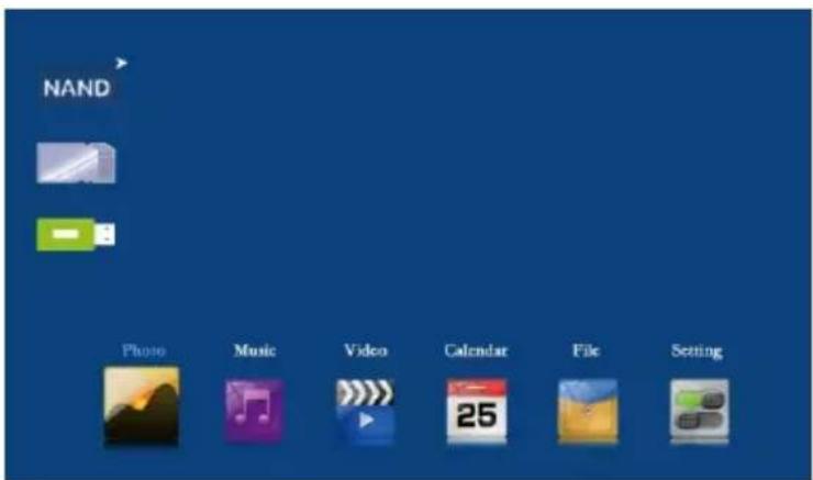 NAND Photo Music Video Calendar File Setting