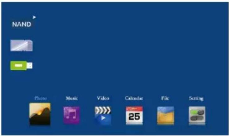 NAND Photo Music Video Calendar File Setting