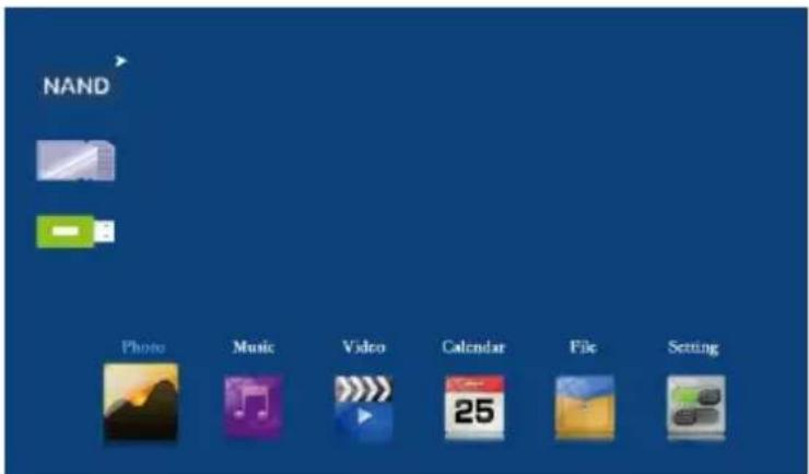 NAND Photo Music Video Calendar File Setting