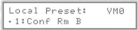 Local Preset: VM0 · 1:Conf Rm B