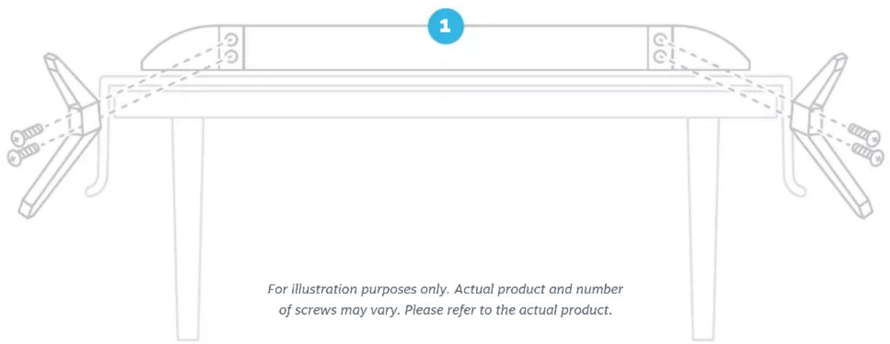 For illustration purposes only. Actual product and number of screws may vary. Please refer to the actual product.