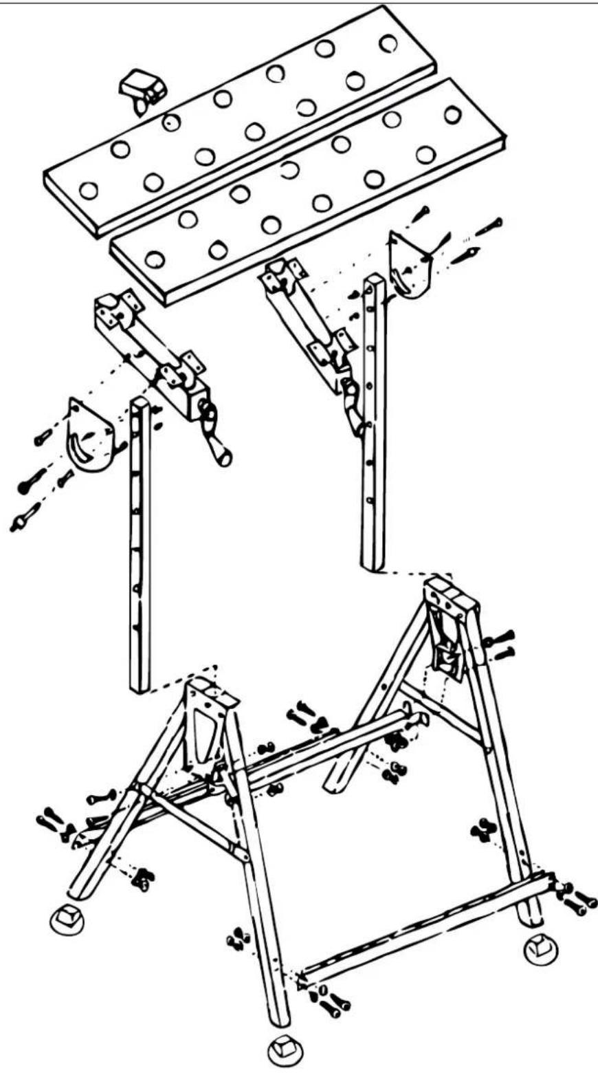 WilTec 62453 - Workbench assembly instructions - 26