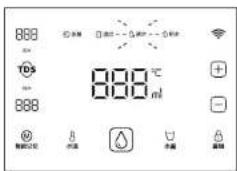 888 TDS 888 888 °C ml + - 故障提示: 无源 不源 重置