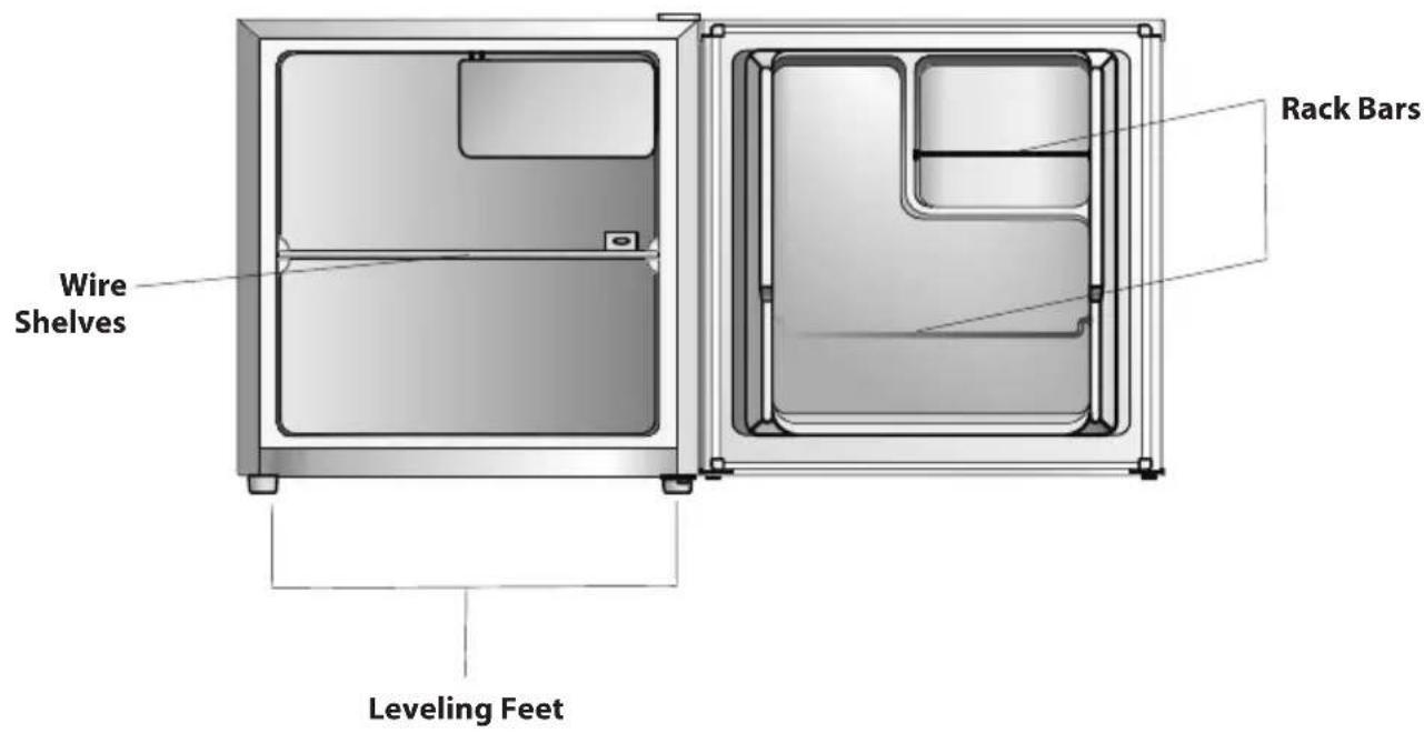 Wire Shelves Leveling Feet Rack Bars