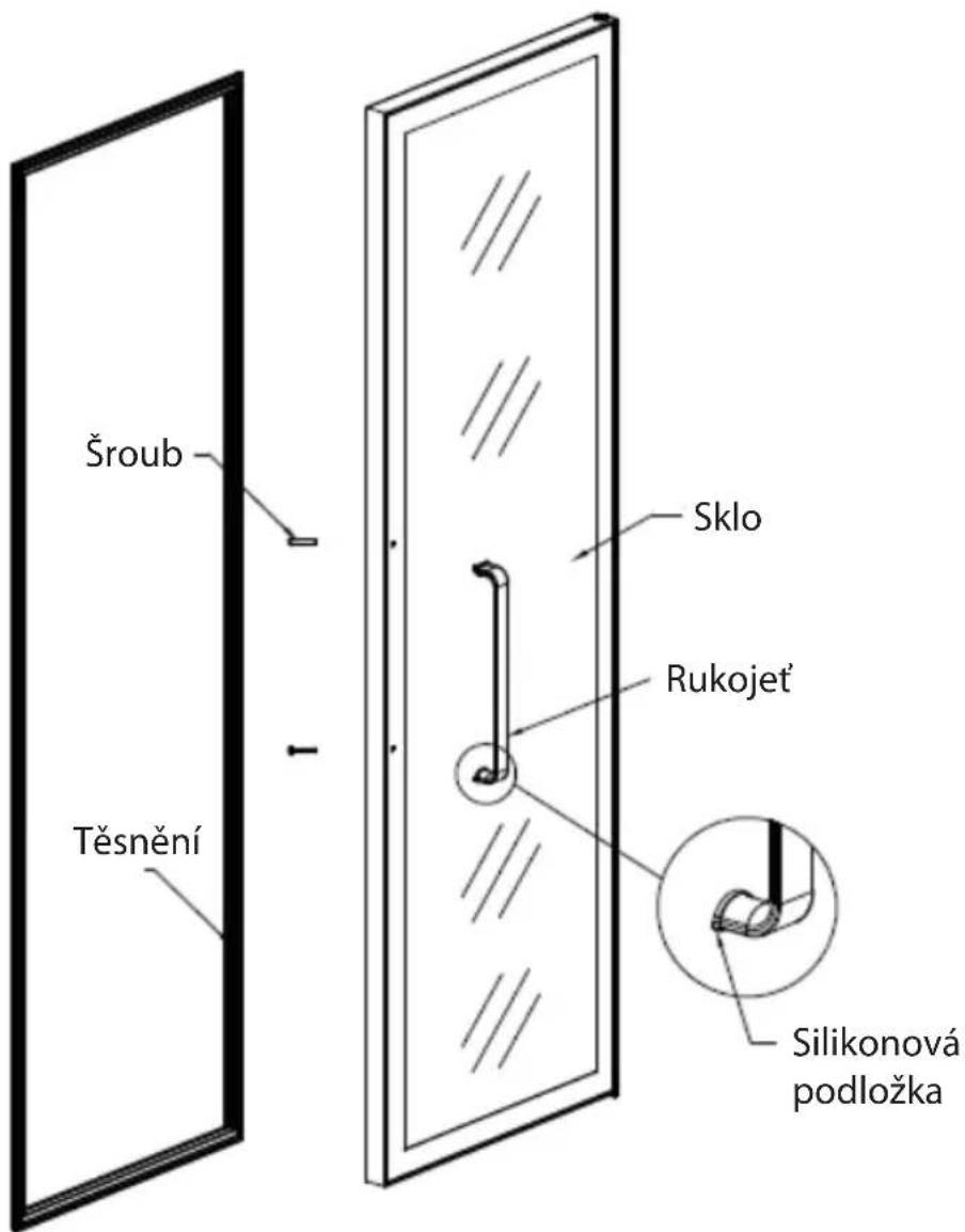 Šroub Těsnění Sklo Rukojeť Silikonová podložka