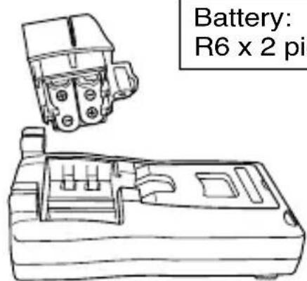 Battery: R6 x 2 pi