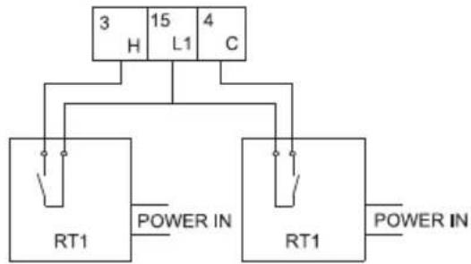 Vivax HPM-61CH180AERIs R32-3 - 2) For room thermostat - 3