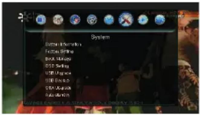 System System Information Future Shimbo Book Manager GSD Setting USB Uspace USB Audio OTA Uspace Auto Station