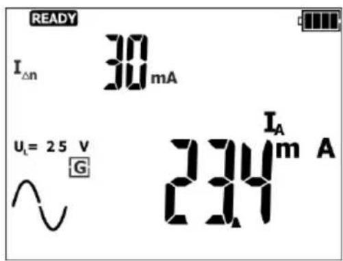 READY I△n 30 mA U_L = 25 V G 234 m A I_A