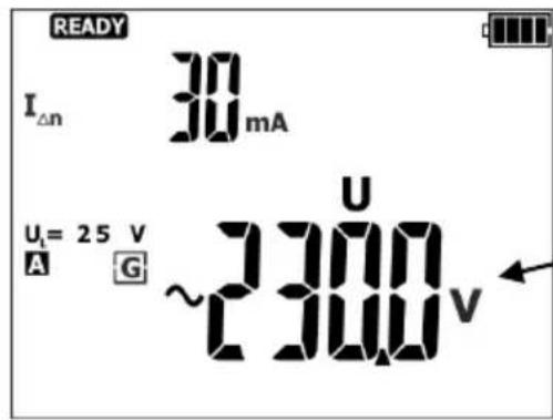 READY I△n 30 mA U1= 25 V ~2300V A G U