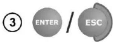 ③ ENTER / ESC